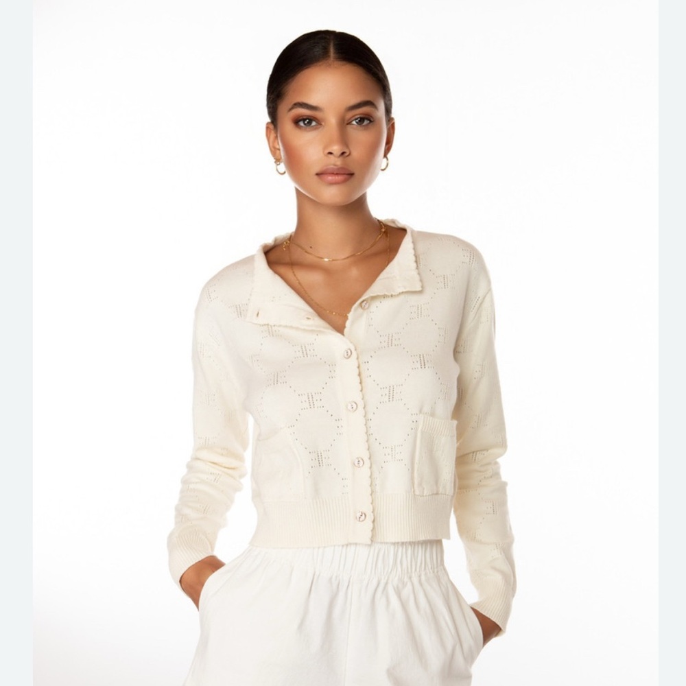 Elegant Cream Cardigan Sweater